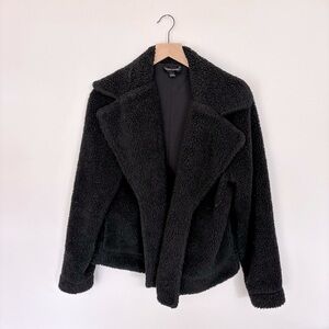 banana republic black teddy jacket - L euc